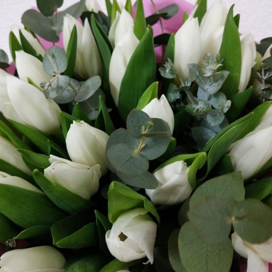 Букет «25 белых тюльпанов» - фото 5